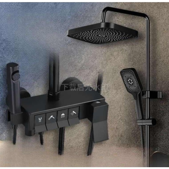 21156c-NGN black shower set stock